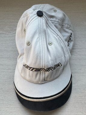 Vintage Beige and Black Sienna Baseball Cap